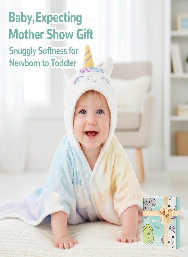 HECCEI HoodieHug Baby Towels, Premium Coral Fleece Bath Towel with Large Size-Ultra Absorbent for Baby Comfort- Great Gift for Newborn, Toddler and Kid (Unicorn) - Image 4